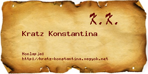 Kratz Konstantina névjegykártya